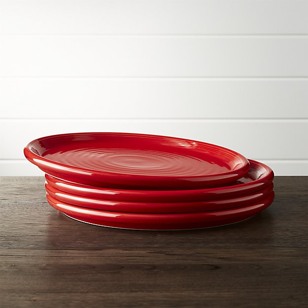 red dinner plates
