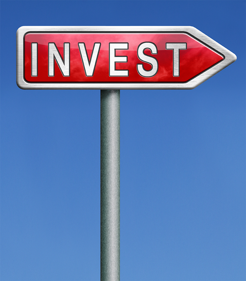 stock investment or bank invest fund market growth