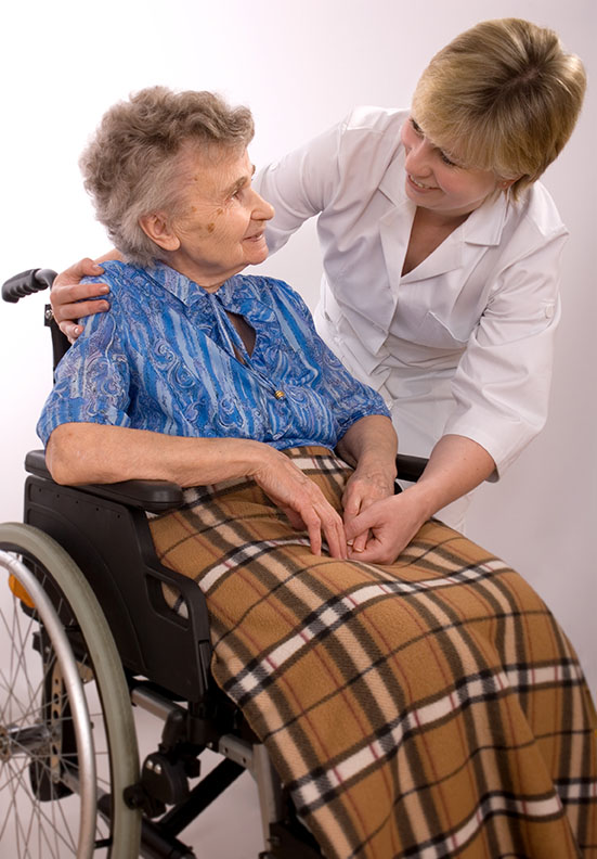 Elderly Woman In Wheelchair